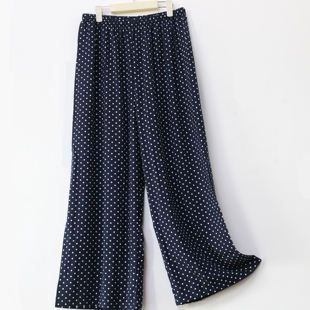 夏季 佰汇福真丝棉绸裙裤 绵绸人造棉外穿宽松拖地阔腿裙裤 睡裤 大码