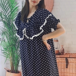 防凸点真丝棉绸连衣裙防走光绵绸花边遮胸睡裙少女大码 200斤夏女