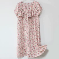 Пижама, юбка, защитное белье, шелковое длинное противоударное летнее платье, большой размер, популярно в интернете