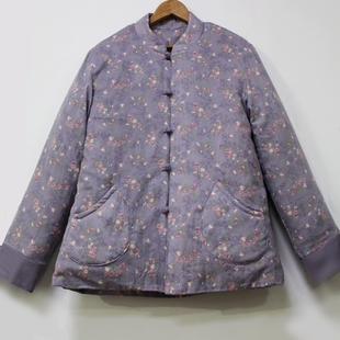 可拆卸内胆老式 新疆长绒棉棉花棉袄脱里手工加厚脱胆棉衣家居服女