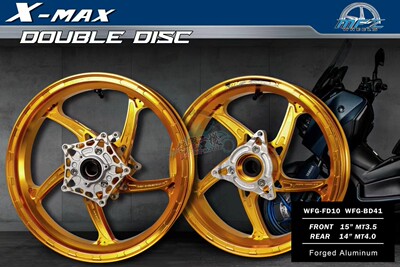 XMAX300改装MFZ锻造轮毂双碟刹