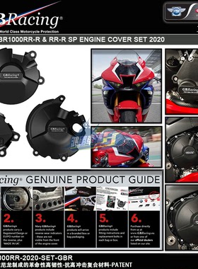 英国GBRacing 适合本田CBR1000RRR 改装引擎边盖防摔发动机保护盖