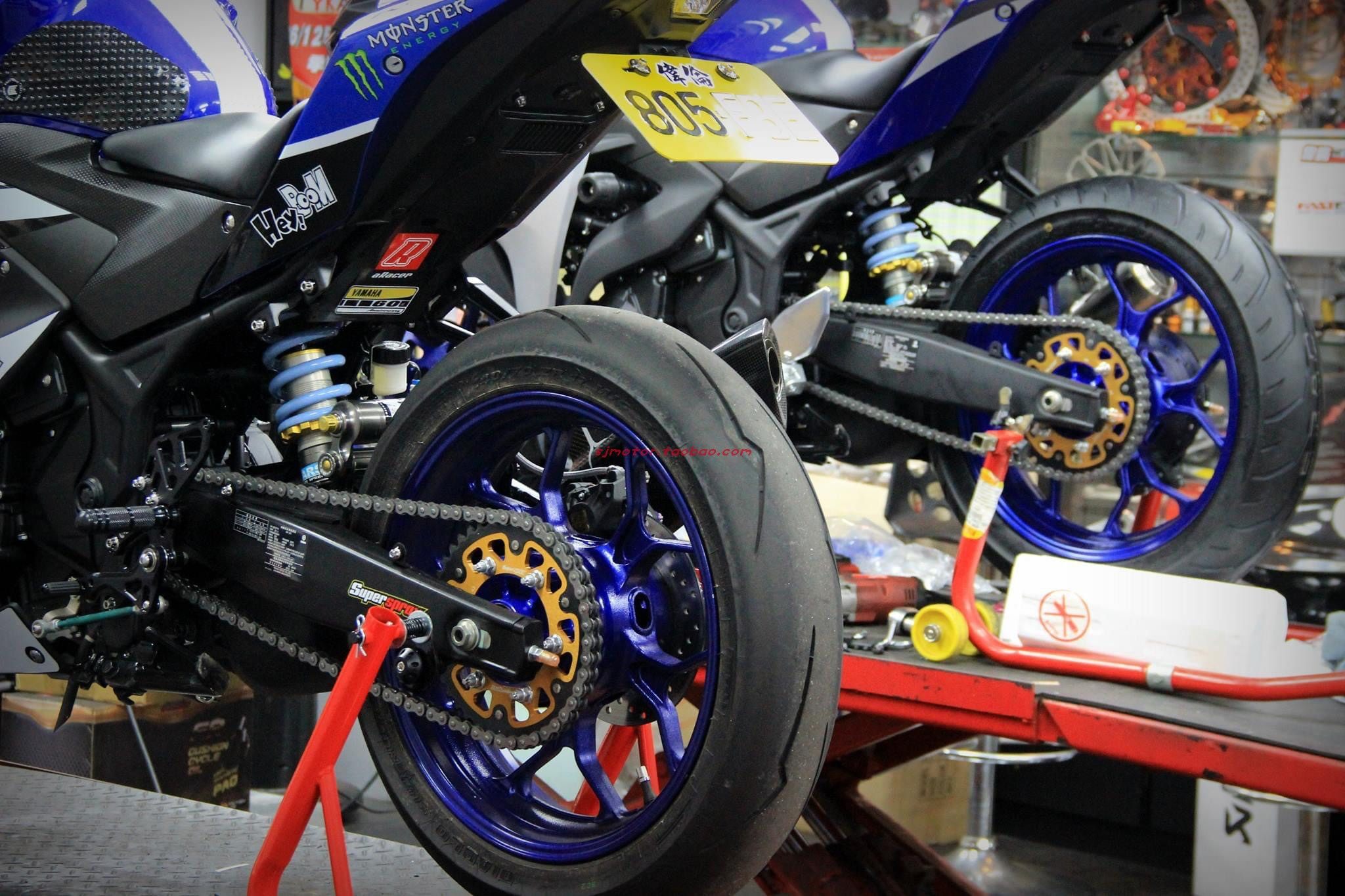 雅马哈R3/MT03改装前后可调减震