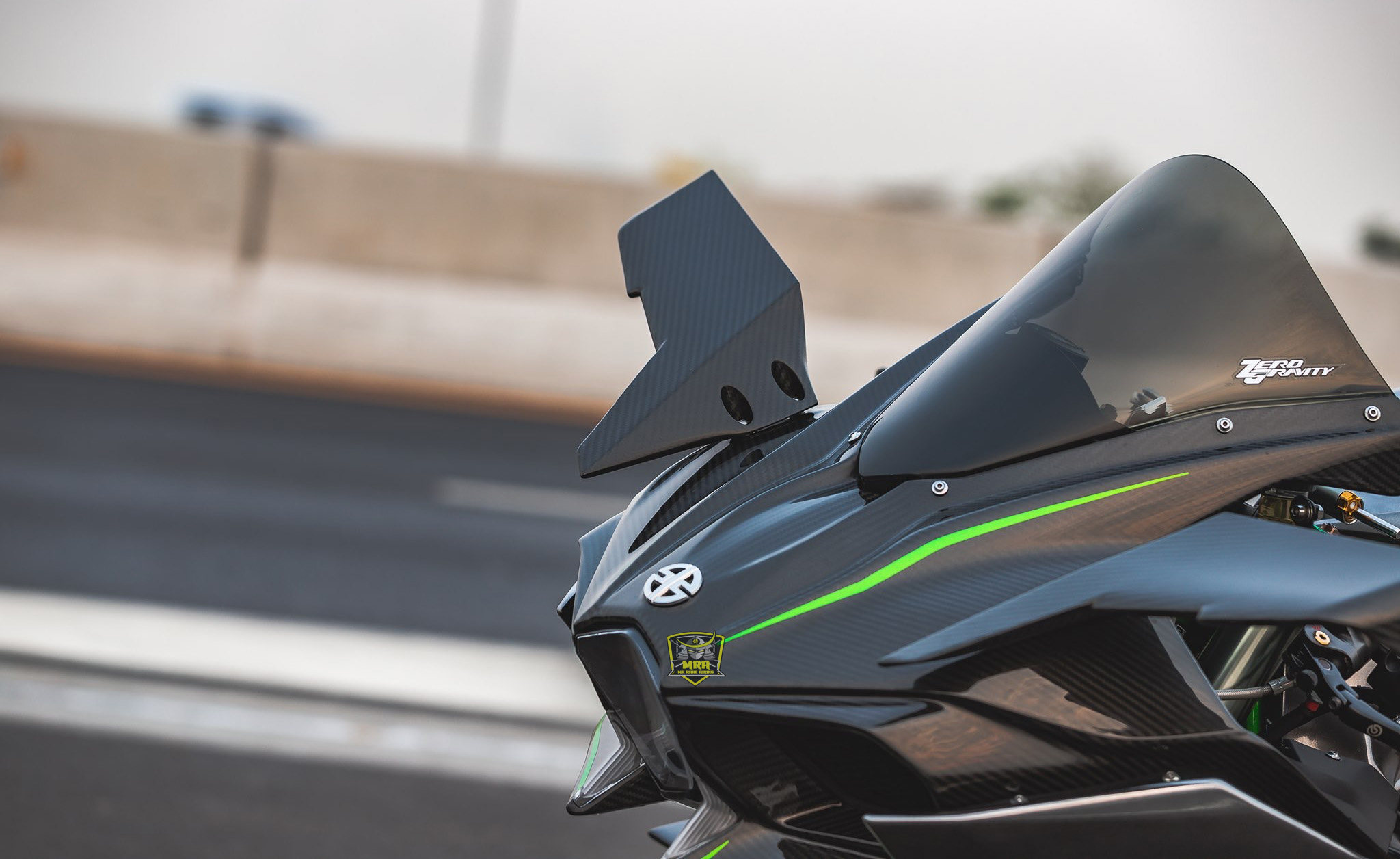 川崎h2 h2改h2r 碳纤维 后视镜风翼 下左右侧板定风翼