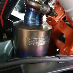 台湾YR工厂 适用KTM 杜克DUKE390 RC 改装钛合金中段带鼓排气管