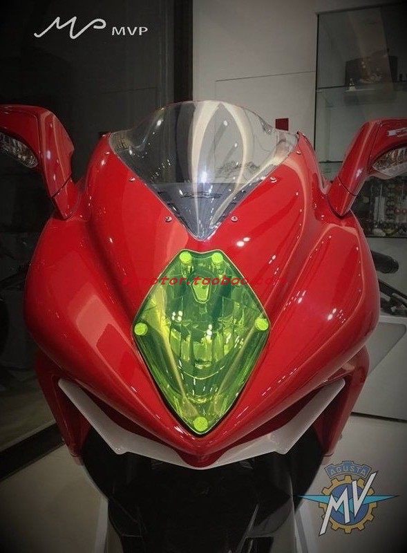 台湾MVP 适用MV Agusta奥古斯塔F3/F4 改装大灯保护镜片护片