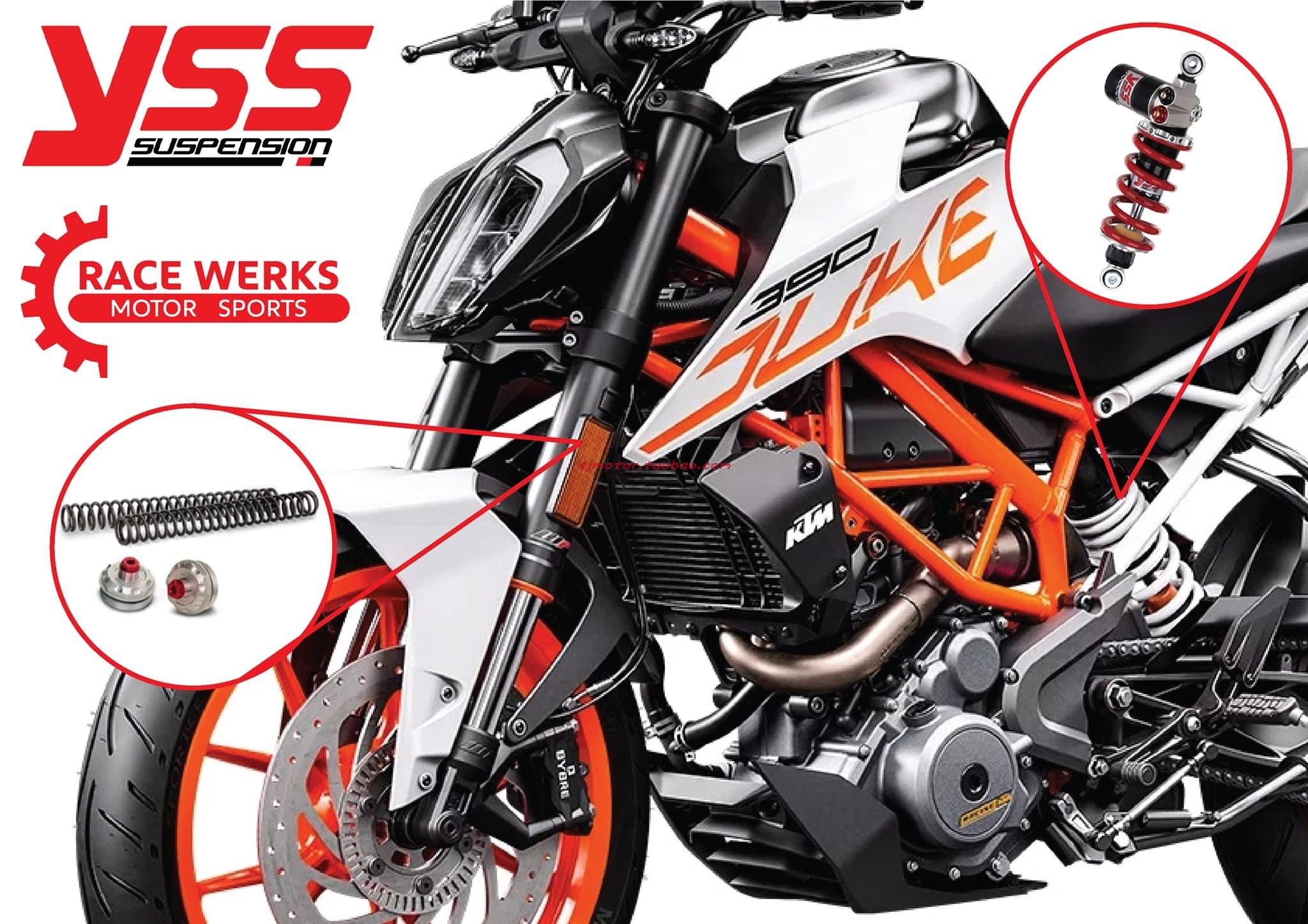KTM390DUKE/RC改装前后可调减震