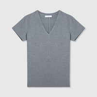 【Светло-серый】Маленький V-образный вырез