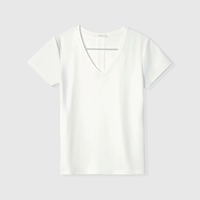 【Классический белый】Маленький V-образный вырез