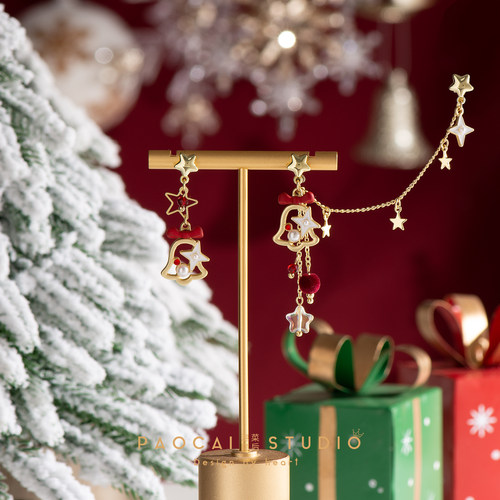 泡菜皇后甜美可爱圣诞节耳骨夹