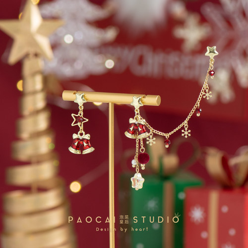 泡菜皇后圣诞节铃铛耳夹