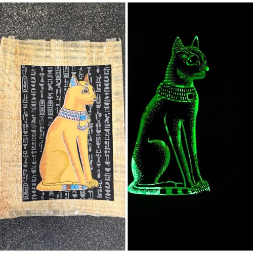 埃及原产正宗莎草纸画夜光效果