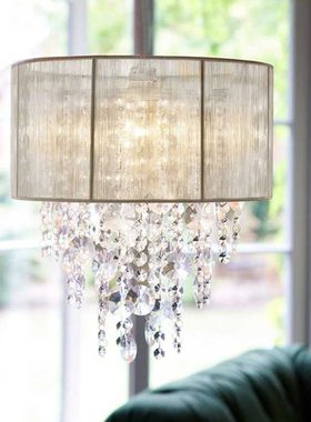 SY轻奢柔光风情水晶吊灯简欧美法式吻戏客厅餐厅书房楼梯间卧室灯