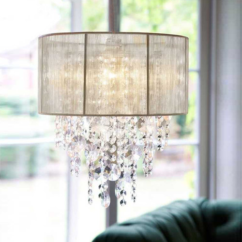 轻奢柔光风情水晶吊灯温馨卧室灯