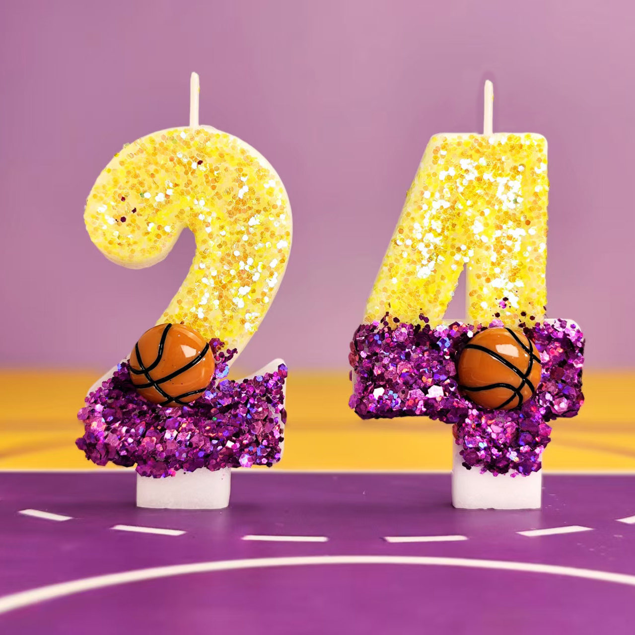 创意篮球生日数字蜡烛派对手工蜡烛套装气氛布置体育运动蛋糕装饰