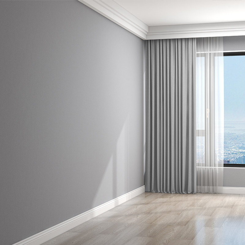 浅灰色墙布无缝全屋卧室背景墙壁布纯色莫兰迪奶茶色客厅2023新款