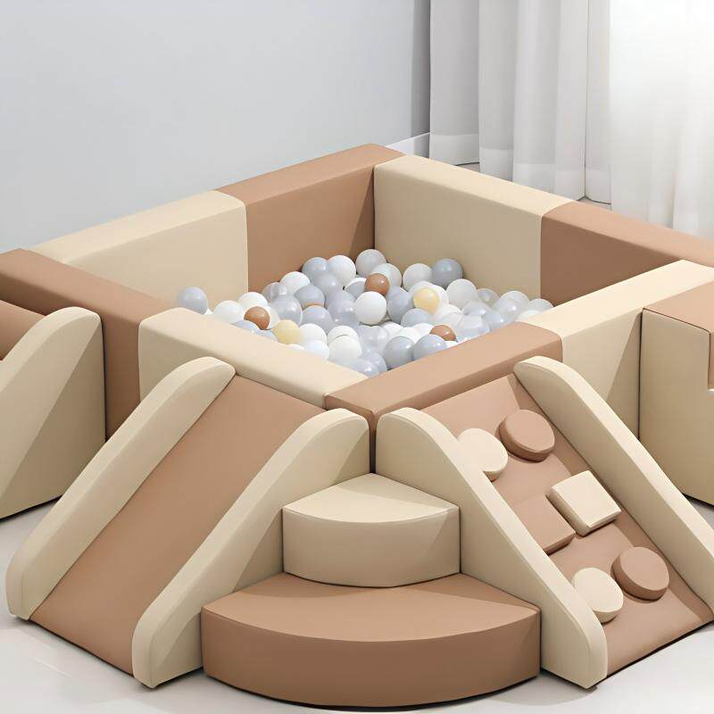 儿童攀爬围栏式软体爬滑组合感统训练器材室内滑梯攀爬架软包环保