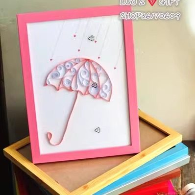 衍纸画相框仿木质画框可放7毫米内作品A3A4尺寸可摆可挂多色 薄款