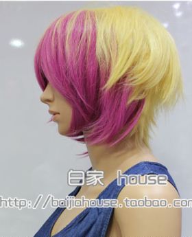 cosplay假发 歌之王子殿下/四之宫那月natsuki 渐变色 原宿风短发