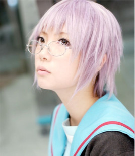 包邮cosplay假发动漫凉宫春日长门有希大萌神角色扮演表演拍照