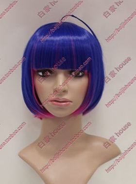 cosplay假发 吊带袜天使 史朵金Stocking 男版性转 渐变 COS动漫