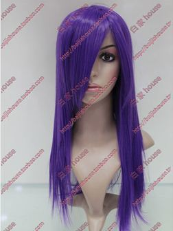 cosplay假发 暗紫色 60CM万用收脸中长直发 COS假发动漫