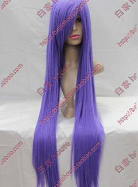 cosplay假发 紫色100CM 收脸长直发 V家神威·茄子COS假发动漫