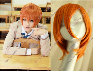 cos假发 Angel Beats 音无结弦 橘色 收脸短发 草摩夹 神乐 娜美