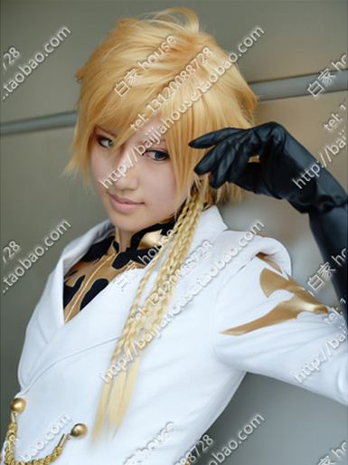 反叛的鲁鲁修 基诺 枢木 朱雀cosplay假发 吉诺·瓦茵拜鲁古 假发图片