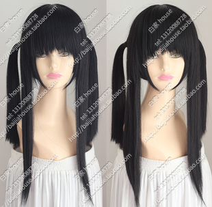 原版cos假发 魔法少女伊莉雅 美游·艾德费尔特/黑色双马尾变身版
