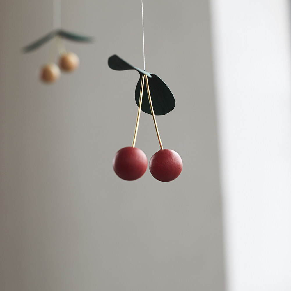 FLENSTED MOBILES CHERRY BIRD OFFICIALLY LICENSED DANISH BALANCE CHARM SWALLOW WIND CHIME CHARM HOUSEWARMING