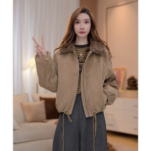 jcc 马克华菲90白鸭绒羽绒服巴恩风麂皮绒外套秋冬款 满天星