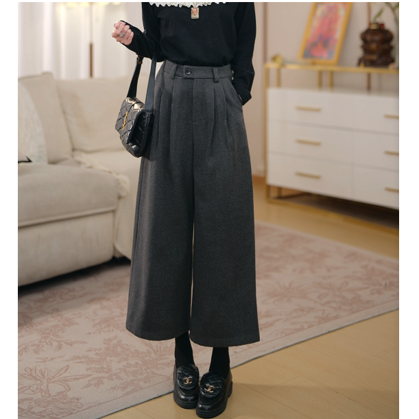 【长街】马克华菲女装时尚休闲气质显瘦毛尼卫裤长裤jcc