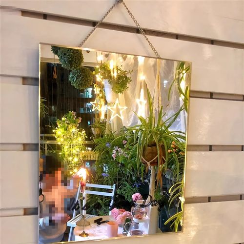 方形镜子挂墙化妆镜ins风