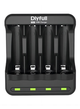 出日单四槽位！5号7号充电电池充电器5V输入USB用于1.2V-AA/AAA