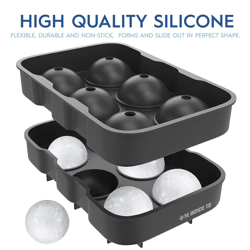 FDA认证！放心！出老美家用创意食品级硅胶冰格模具制冰盒球