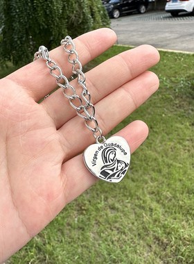 出欧美钛钢爱心圆圈桃心链条手链