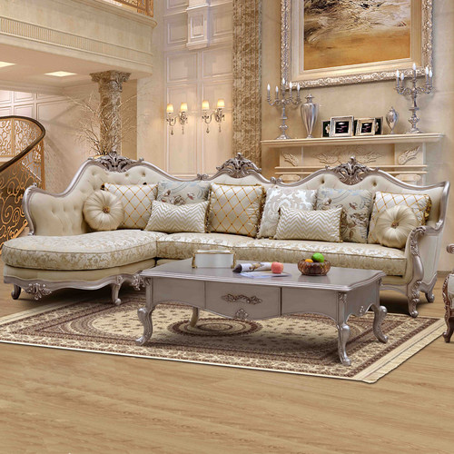 欧式法式大户型转角沙发布艺