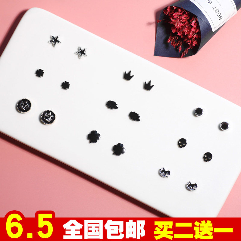 无耳洞耳夹男吸铁石可爱儿童学生磁铁耳钉假耳饰女生磁吸磁力耳环