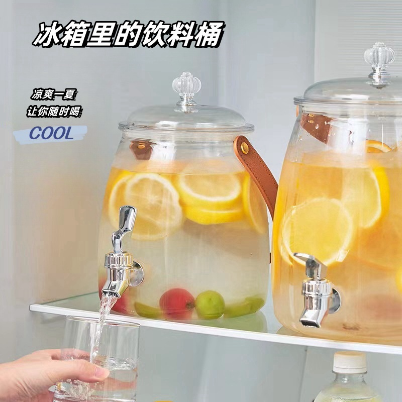 带龙头冷水壶套装大容量露营