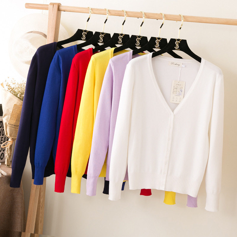 春秋款宽松外搭针织衫开衫毛衣女装短款春装长袖夏季薄款外套,女装/女士精品,毛针织衫,淘宝优惠券,粉丝福利购,淘宝优惠卷