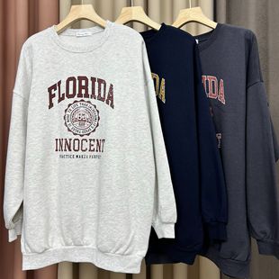 日单加绒宽松版 深灰浅灰蓝 卫衣情侣款