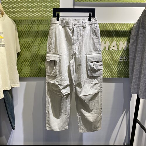 BRAY STEVE ALAN 26春夏新款金属logo字母标牌男士工装直筒休闲裤