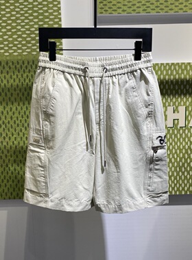 BRAY STEVE ALAN 26春夏logo字母刺绣金属铭牌男士工装休闲短裤