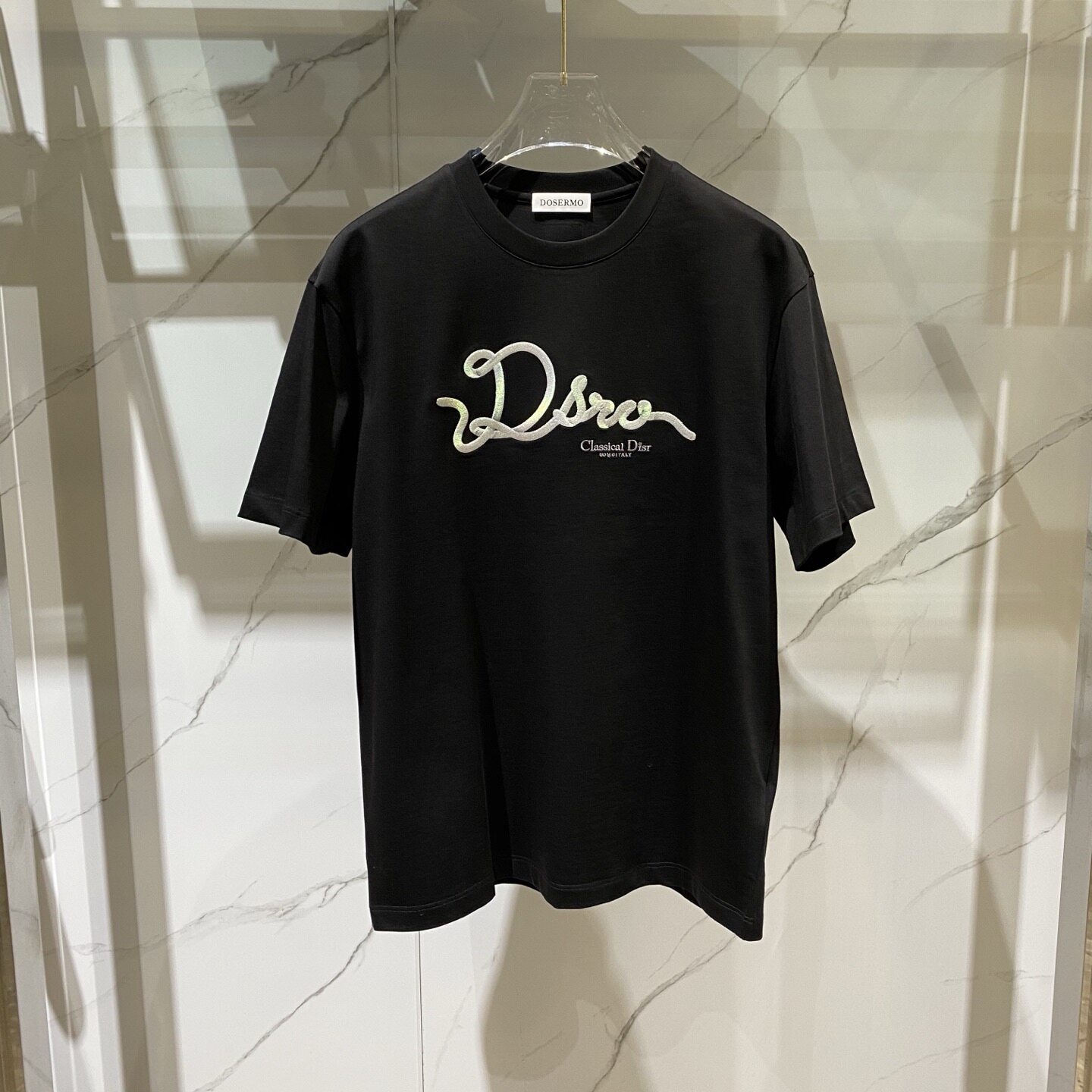 DOSERMO 26春夏新款炫彩logo字母签名刺绣男士圆领短袖T恤 262521