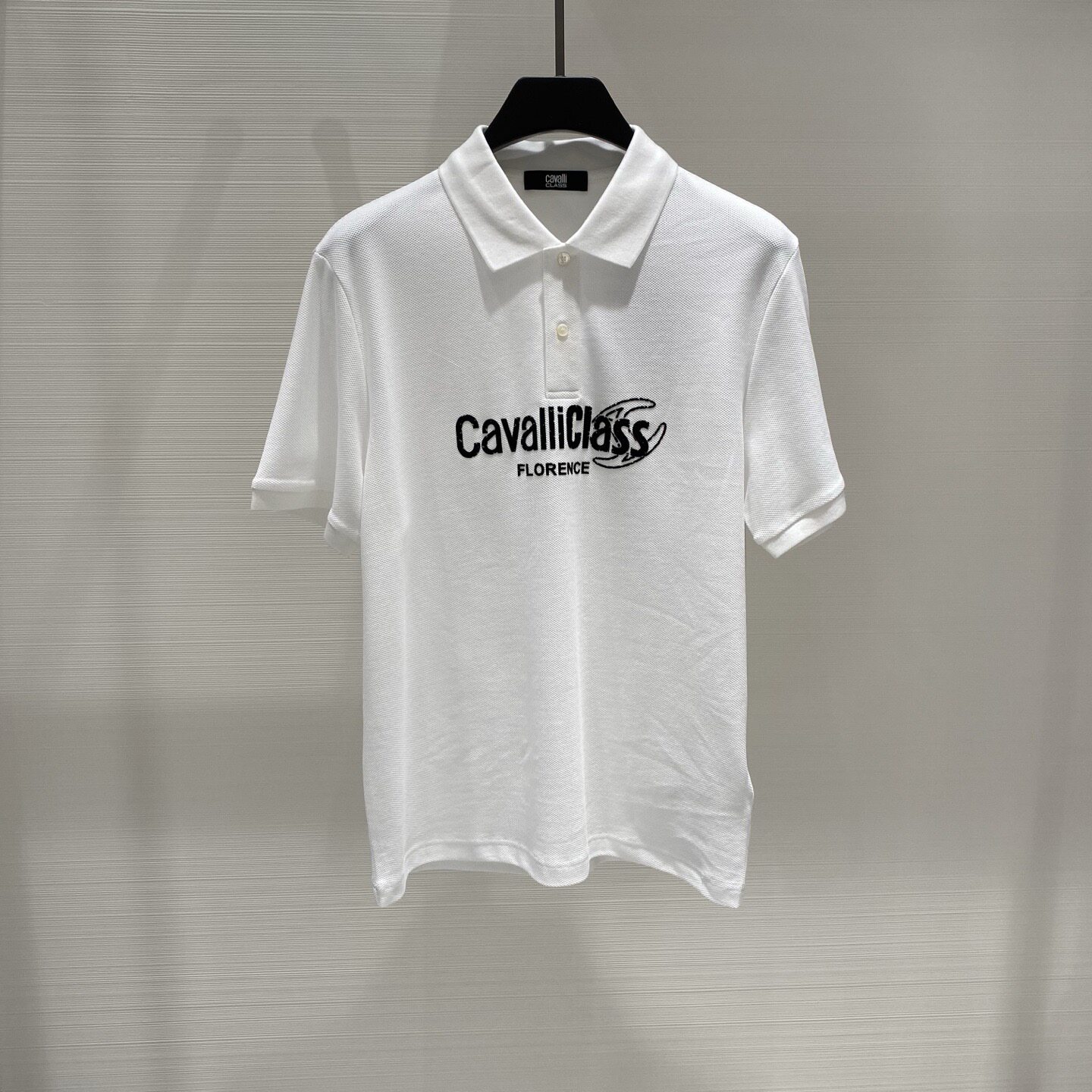 Cavalli Class 26春夏新款logo字母印花男士翻领短袖POLO衫