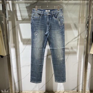 牛仔裤 26春夏老佛爷刺绣logo字母十字星印花男士 Lagerfeld Karl