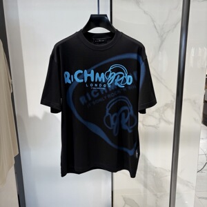 JOHN RICHMOND 26春夏新款logo字母耳机喷绘印花男士圆领短袖T恤