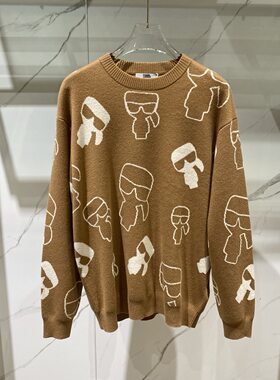 Karl Lagerfeld 秋冬款卡尔老佛爷男士羊毛羊绒针织衫毛衣