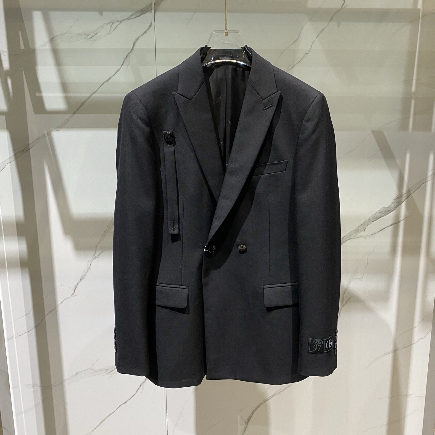 特惠DOSERMO男装 秋冬logo字母贴布男士休闲西服西装单西 243089